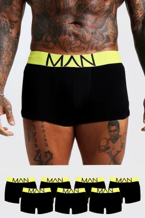 7 Pack Neon Waistband Boxers