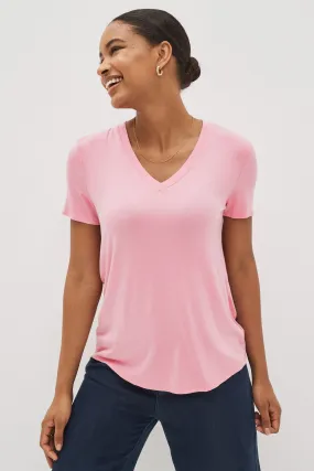 Luxe Short Sleeve V-Neck T-Shirt