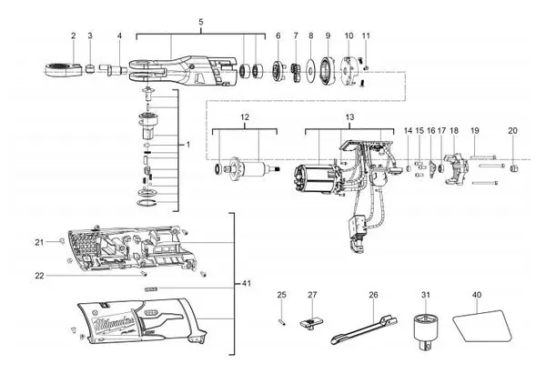 Milwaukee-              -              M12FIR38 FUEL RATCHET 3/8-              -                Replacement Spare Parts