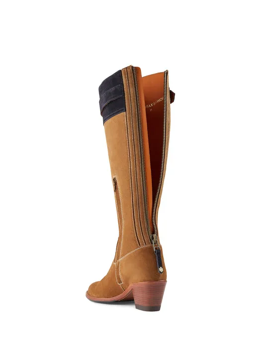 Olympia       60% Off   |   Save £249  tan & navy Heeled Knee-high Boots        - Regular Fit