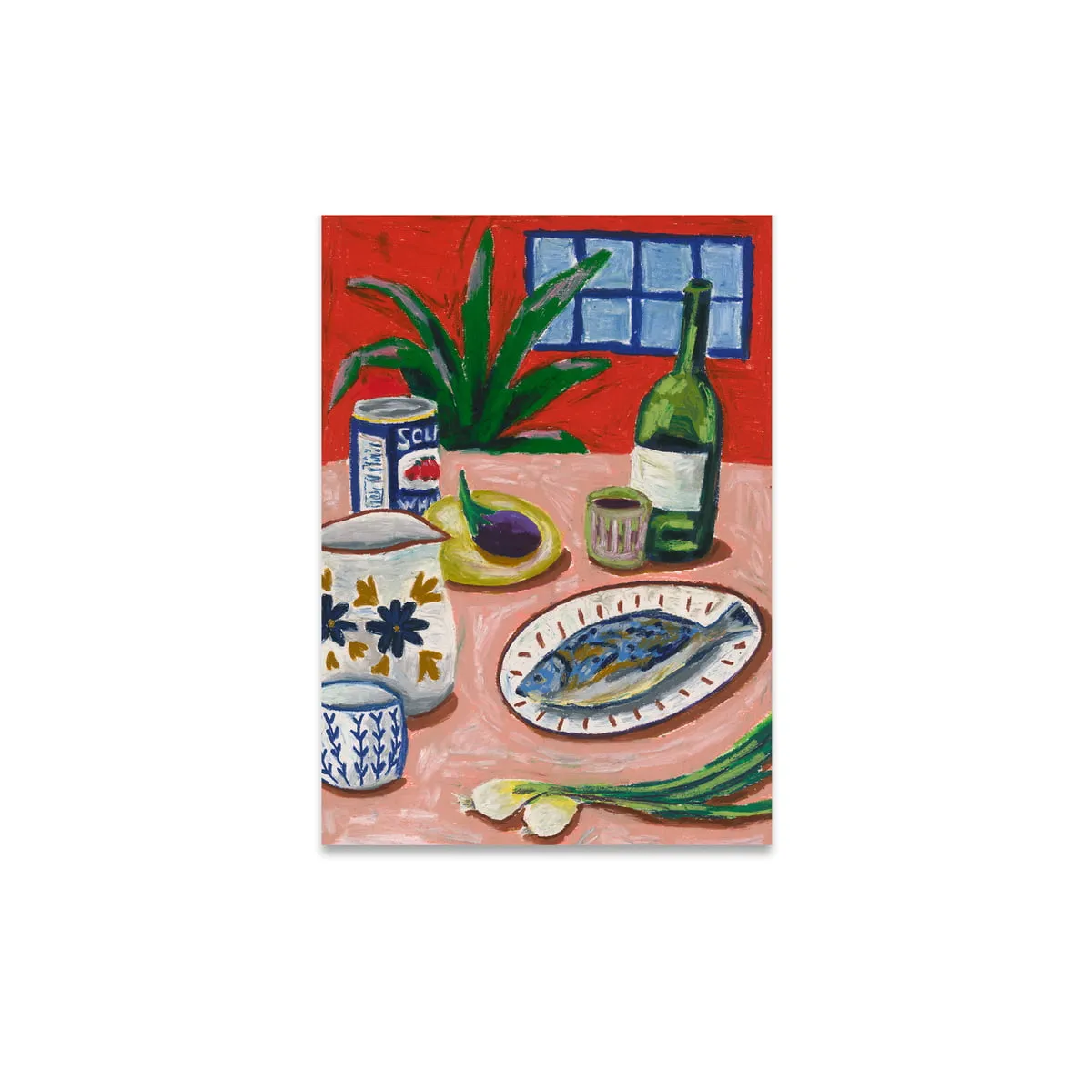 Paper Collective - Composition with Fish Poster