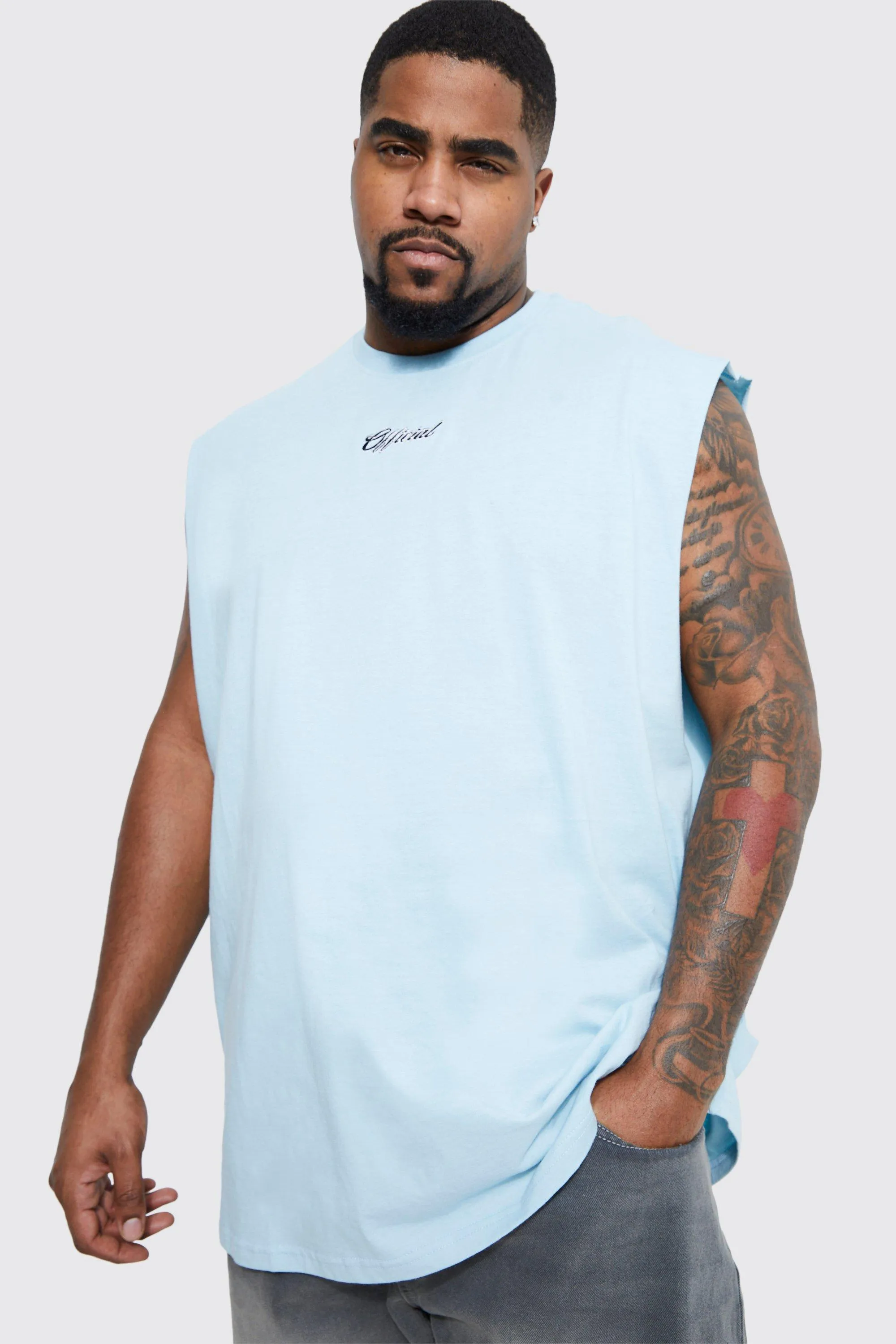 Plus Oversized Official Tank | boohooMAN UK
