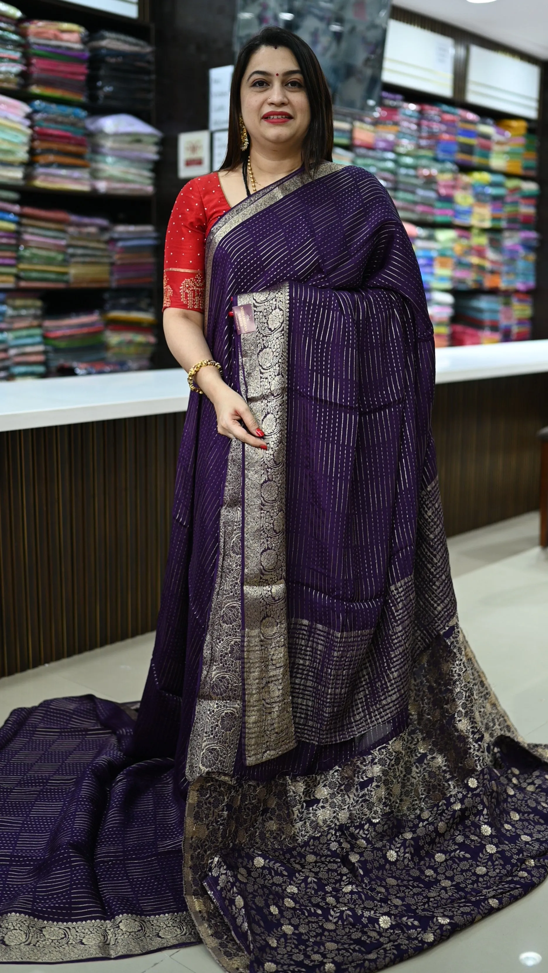 Premium Chinnon Silk With Zari Weaving Volume 1 # – Nidharshana Sarees